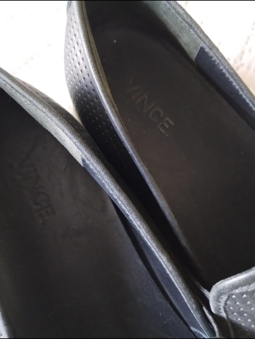 Vince Men's Black Perforated Slip-On Casual Shoes - Classic Comfort
